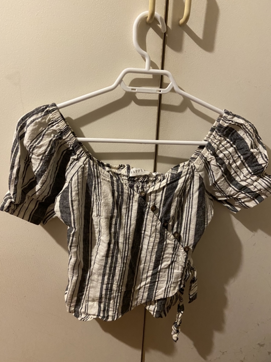 Happy Zoo Striped Crop Top - Size Small