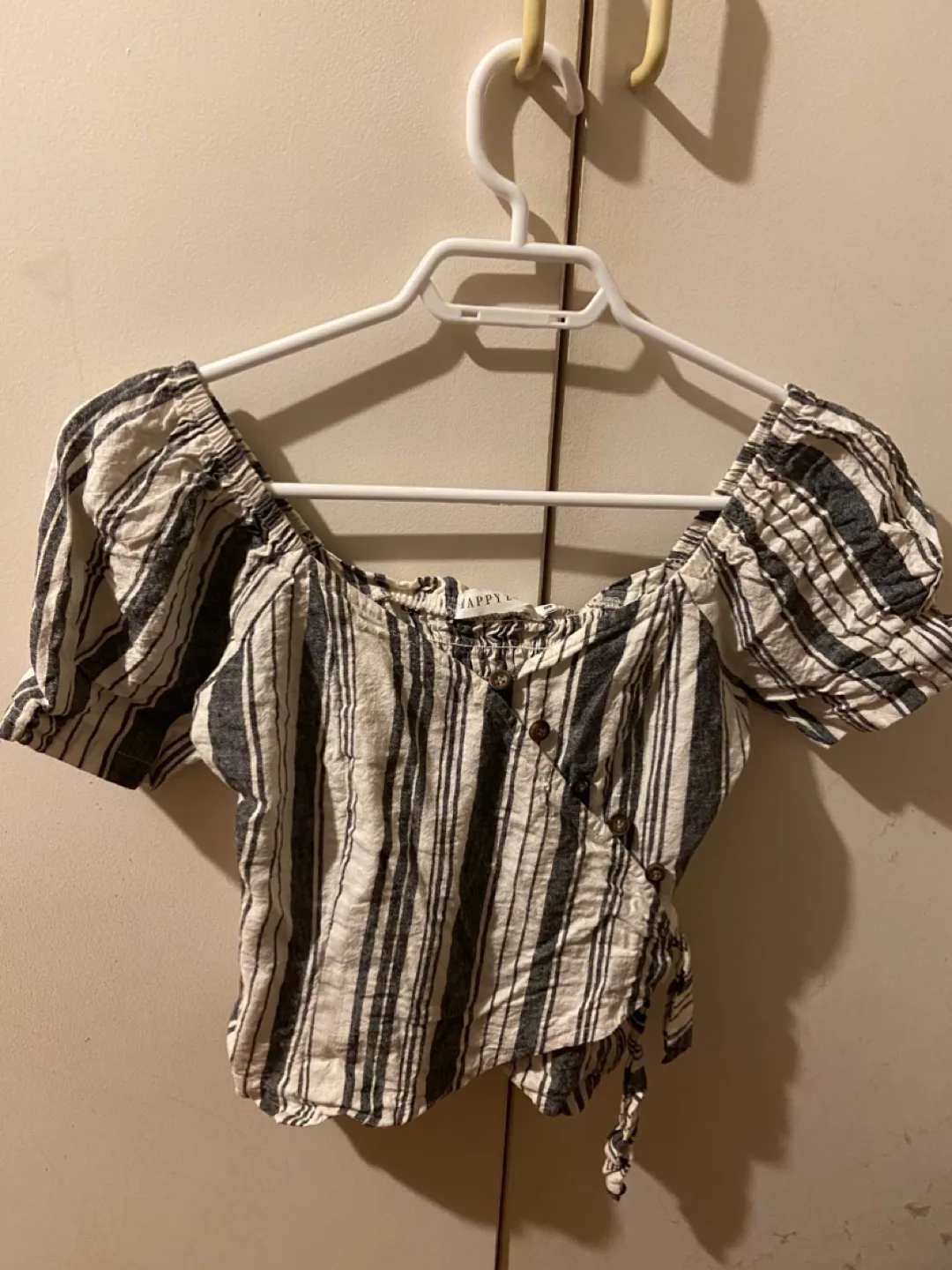 Happy Zoo Striped Crop Top - Size Small thumbnail