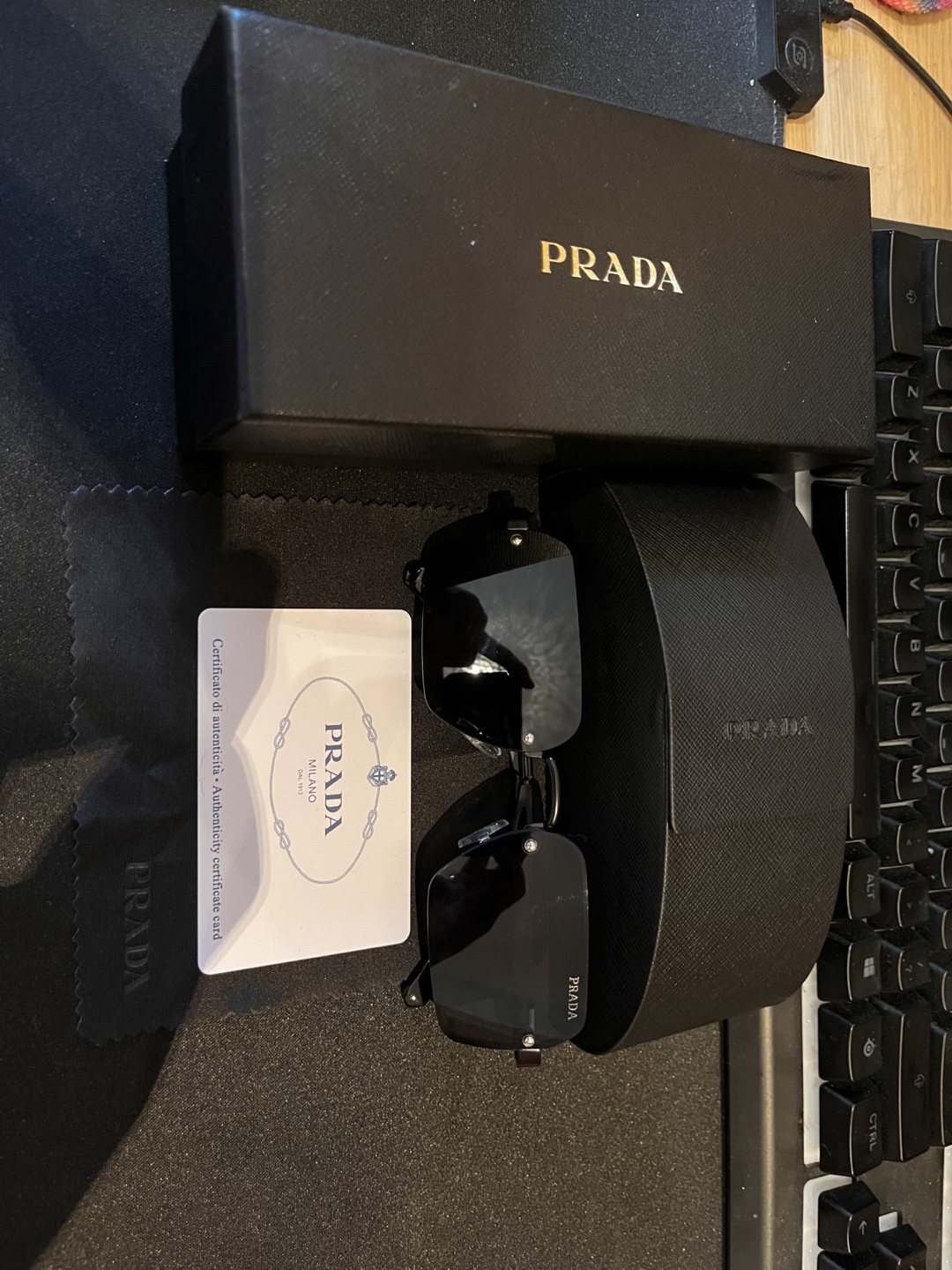 Prada Black Sunglasses with Case