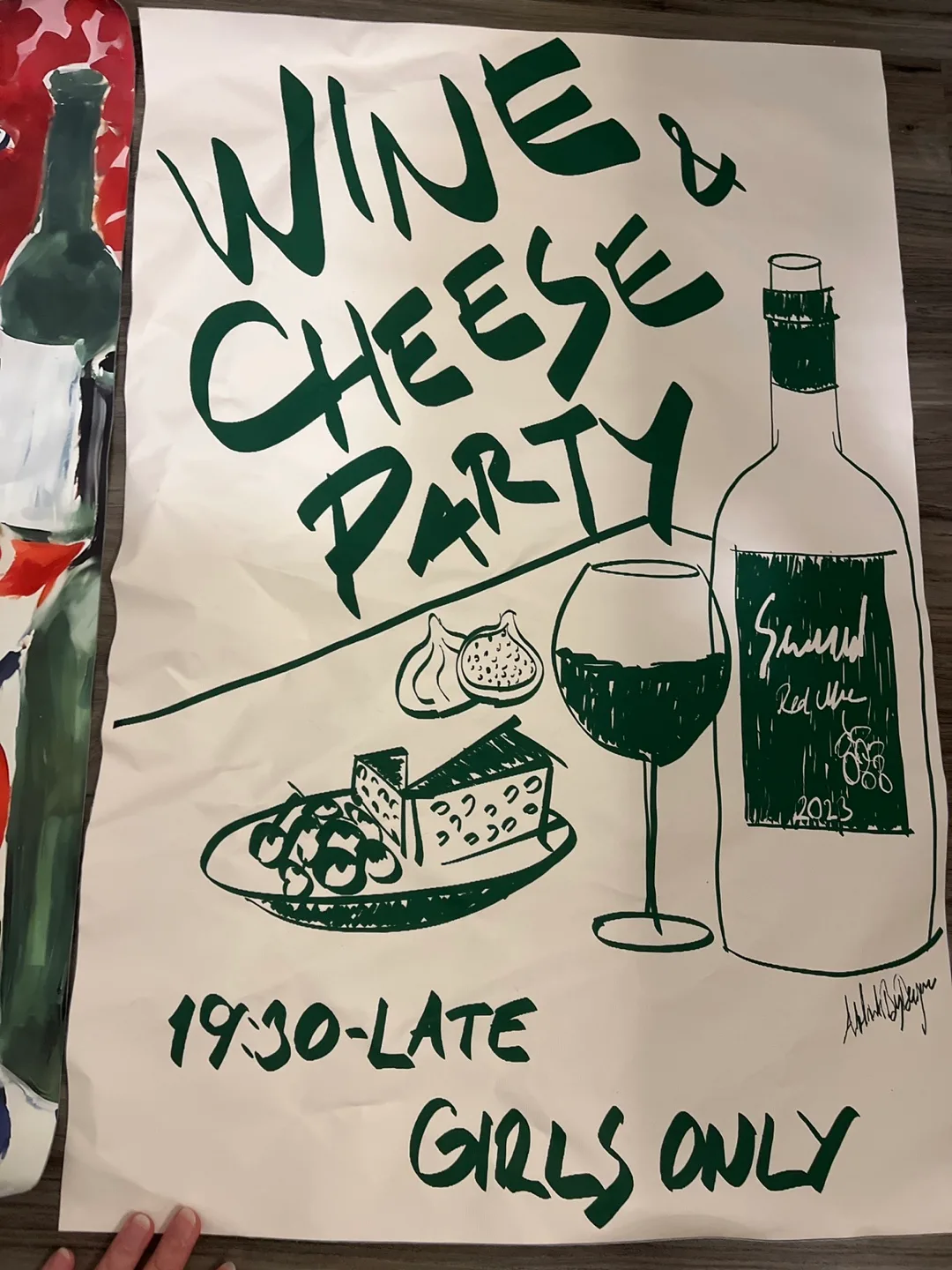 Abstract Art Print - Wine & Cheese Party thumbnail