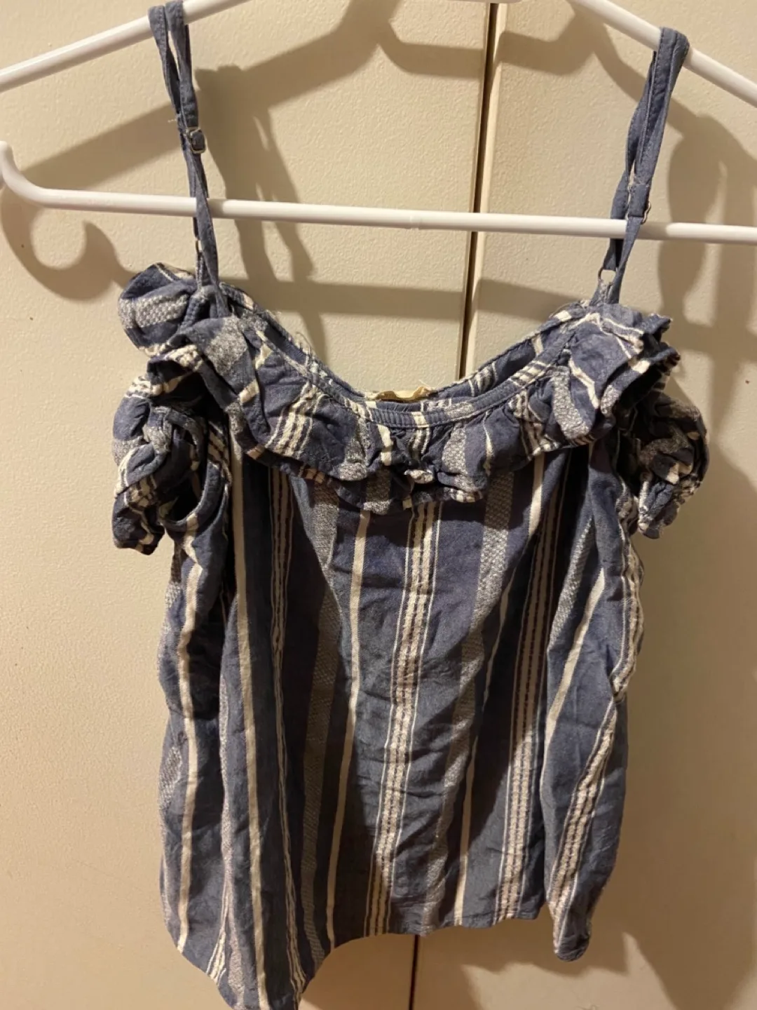 Hollister Blue & White Striped Top thumbnail