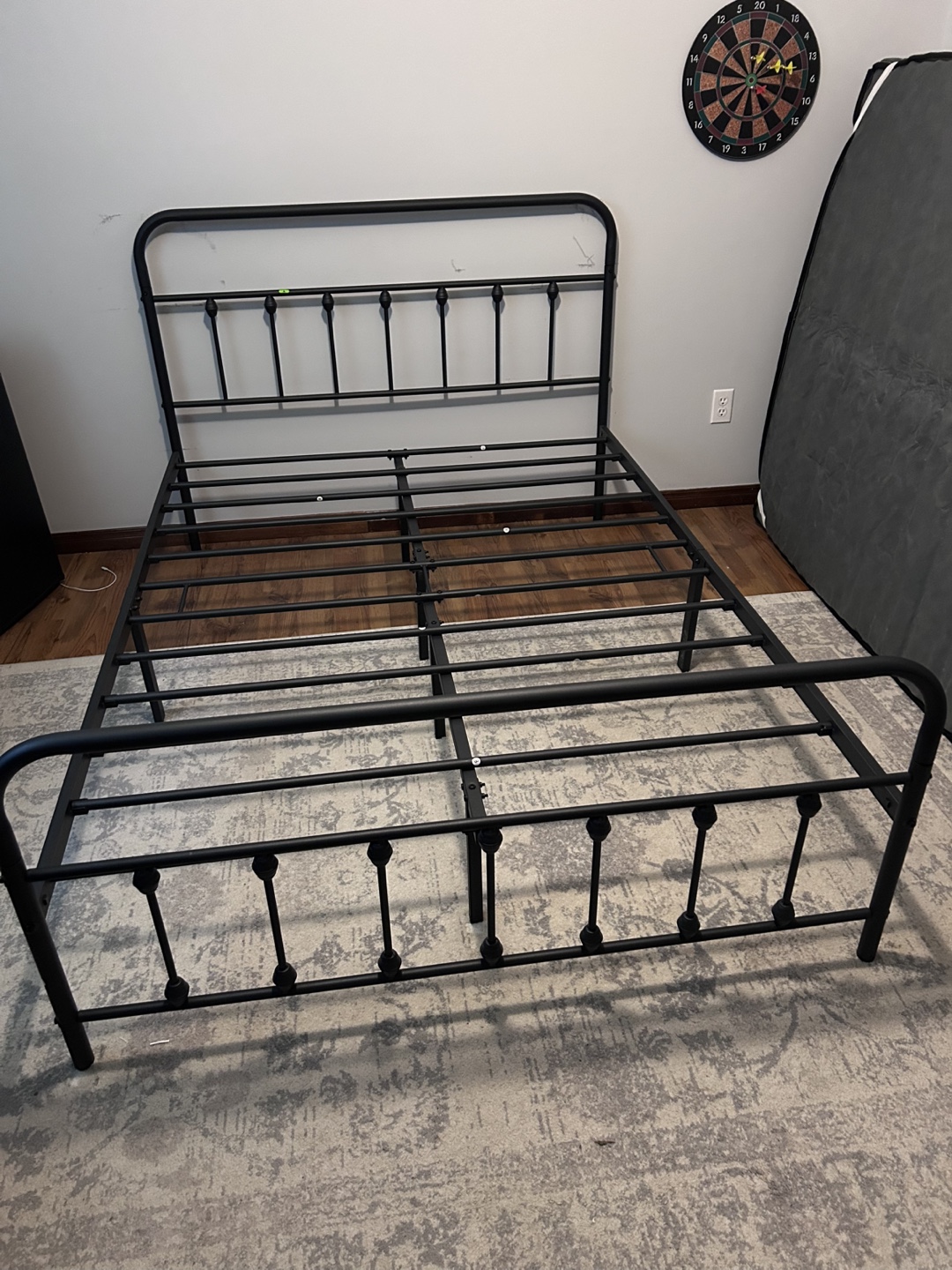 Black Metal Double Bed Frame
