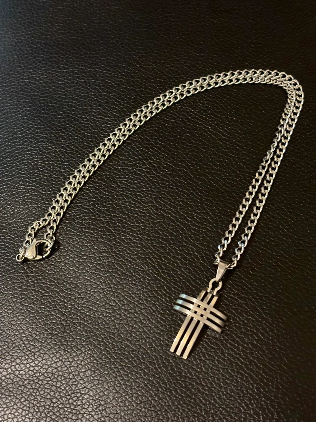 Silver Cross Pendant Necklace thumbnail