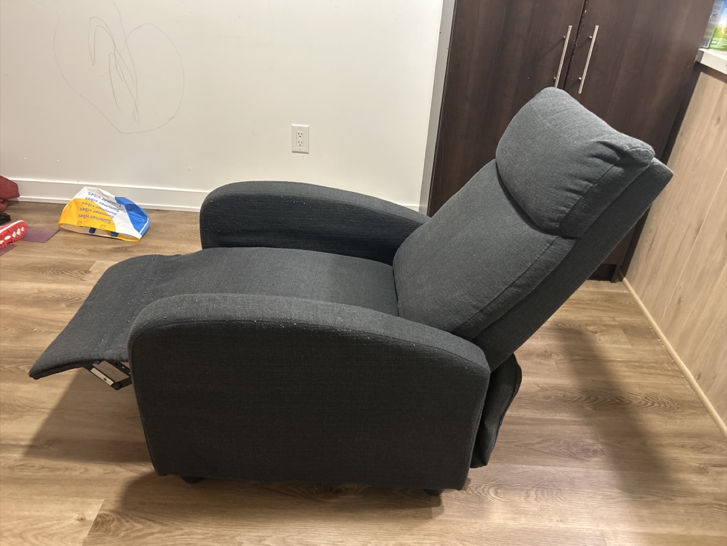 Push back Chair Recliner - Grey - photo 4