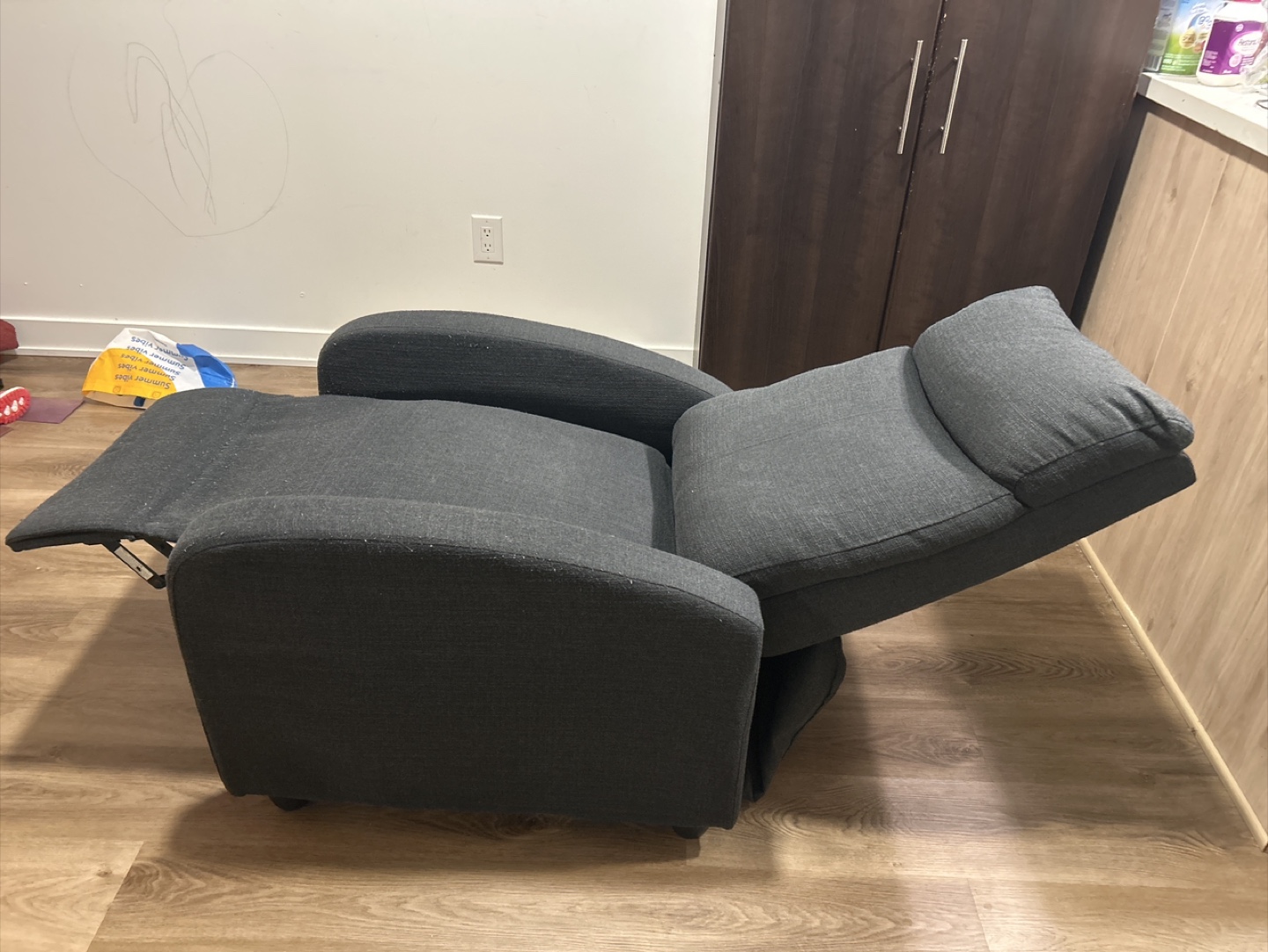 Push back Chair Recliner - Grey - photo 5