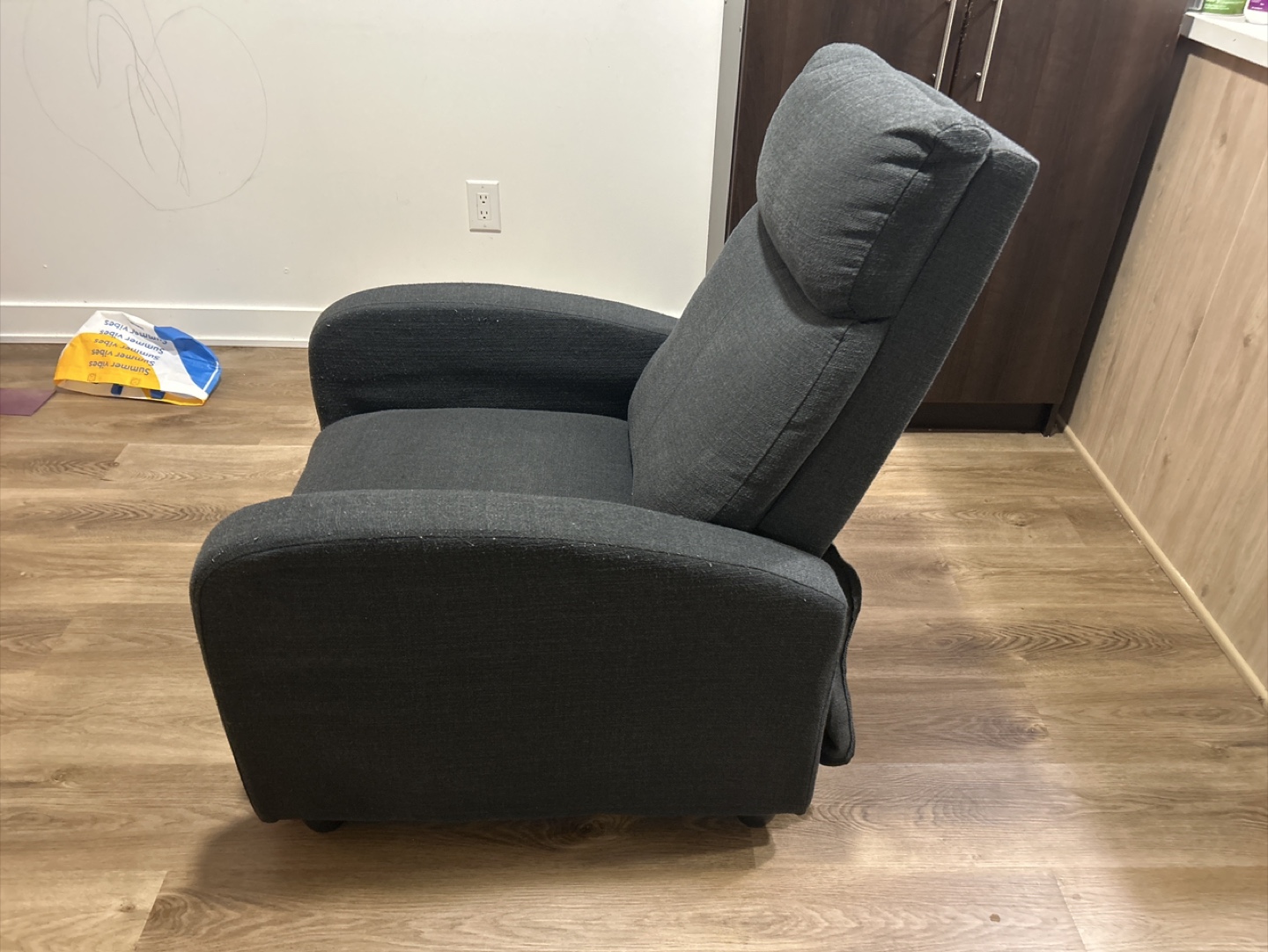 Push back Chair Recliner - Grey - photo 3