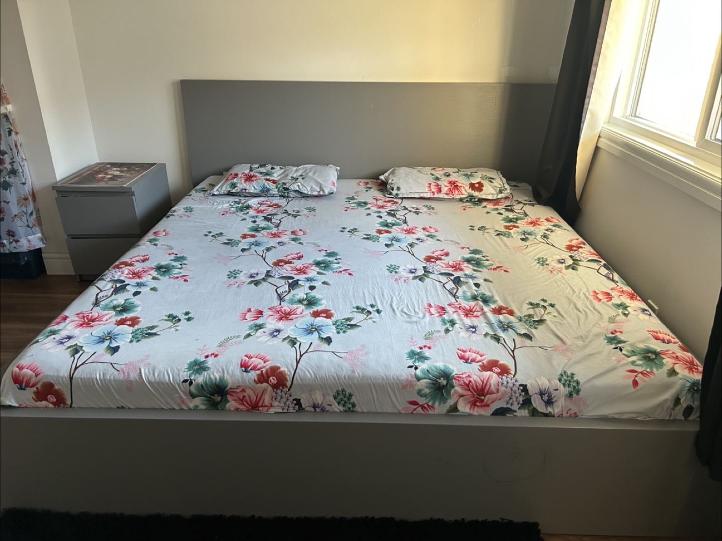King size Ikea Grey Bed Frame - photo 5