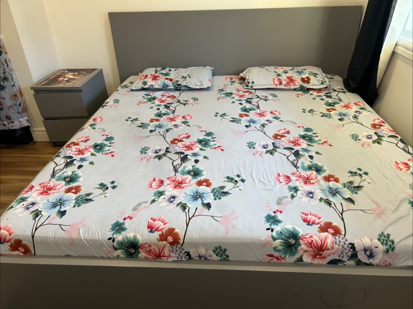 King size Ikea Grey Bed Frame - photo 3