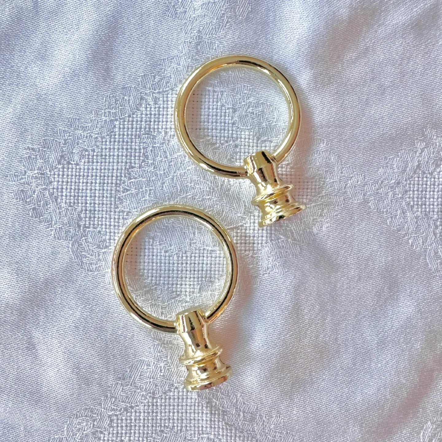 Pair brass lamp finials thumbnail