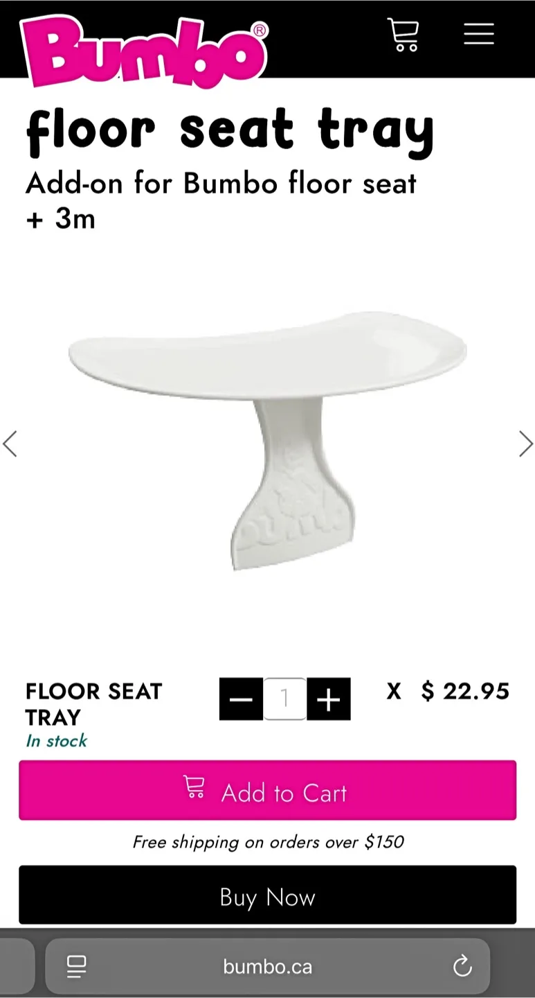 Bumbo Floor Seat - Blue, Ages 0-12 Months TRAY INCLUDED image indicator(7)