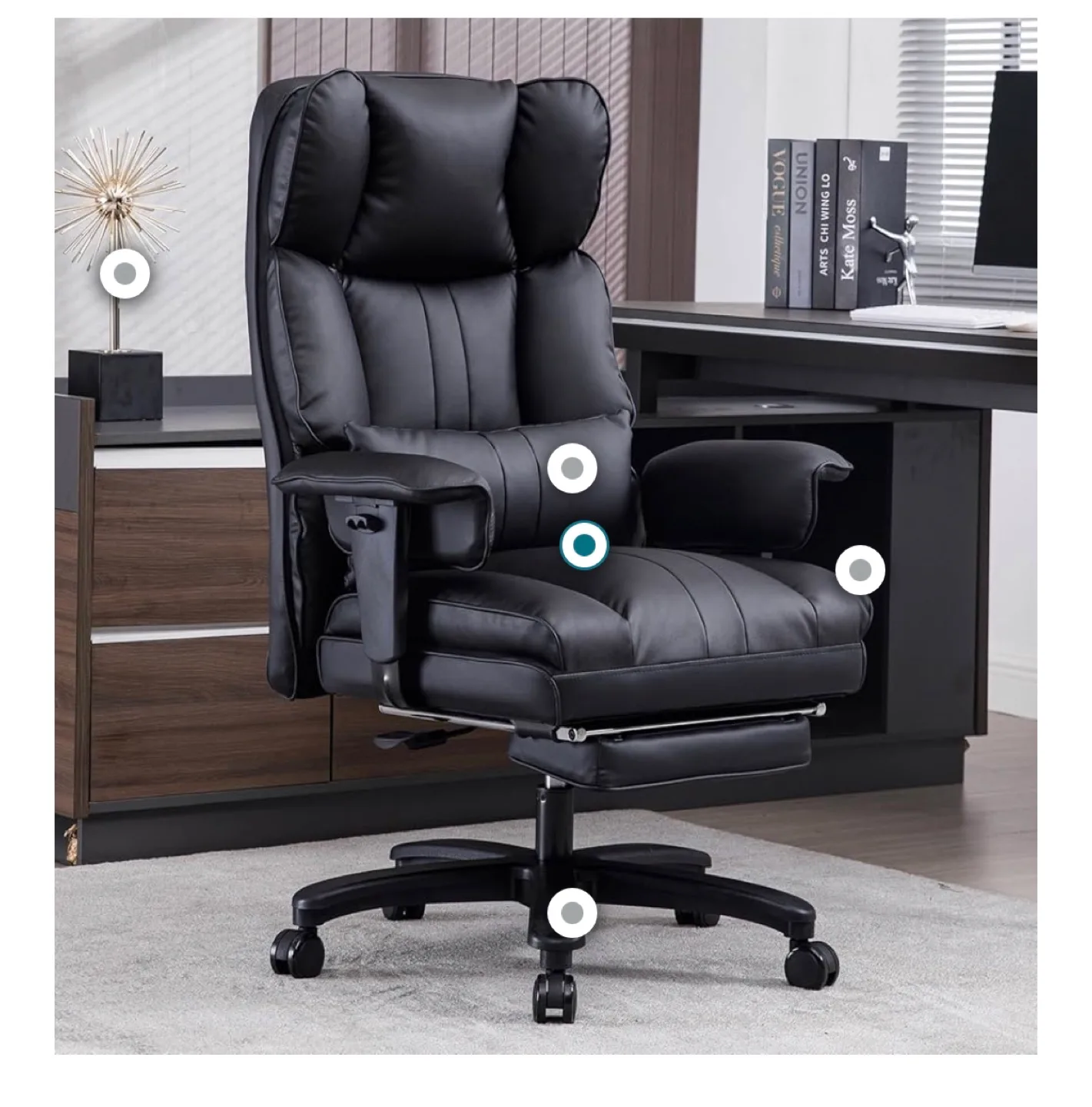 Black Ergonomic Office Chair NEW in Box thumbnail
