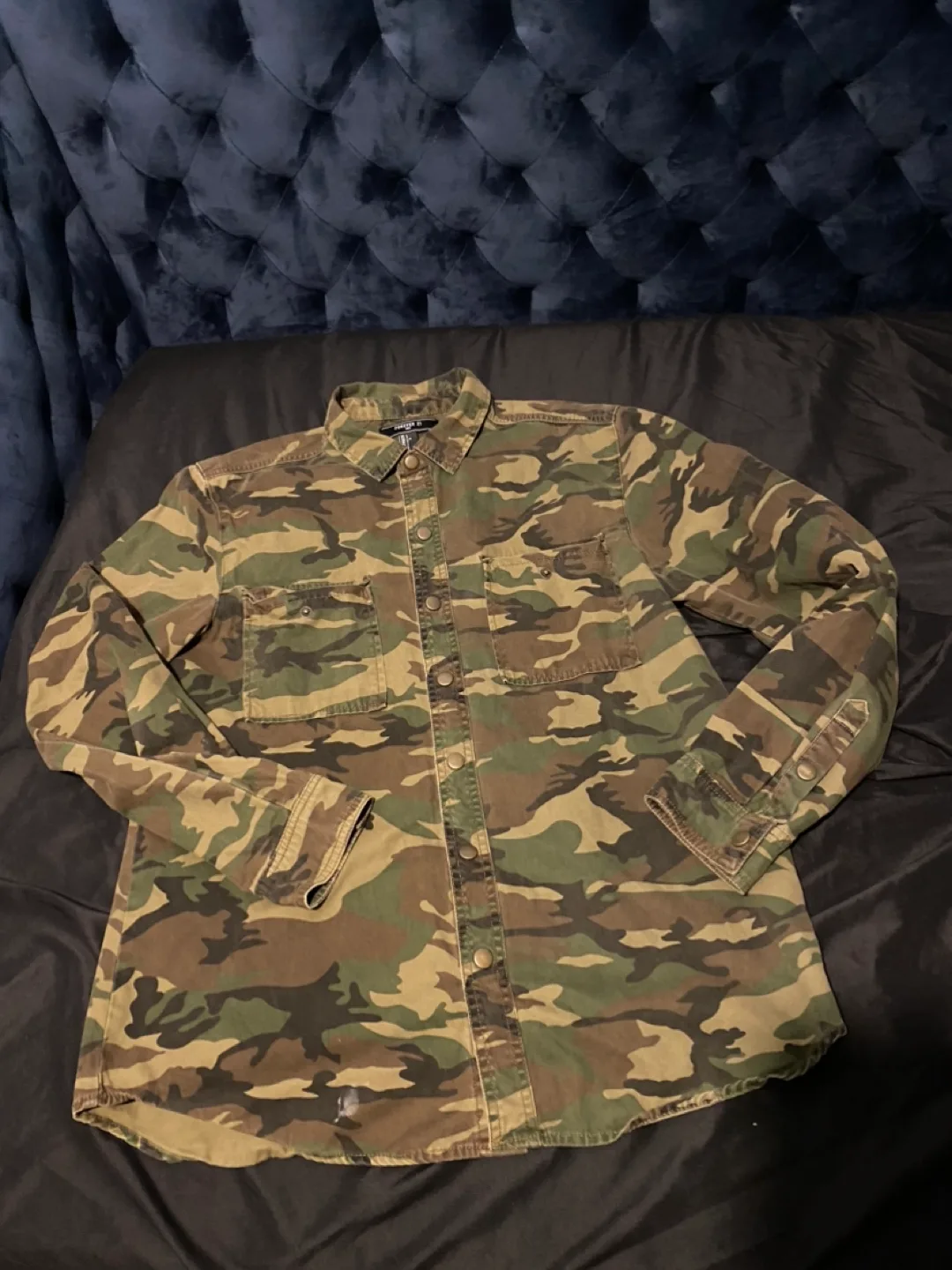 Forever 21 Camo Button-Up Shirt image indicator(2)