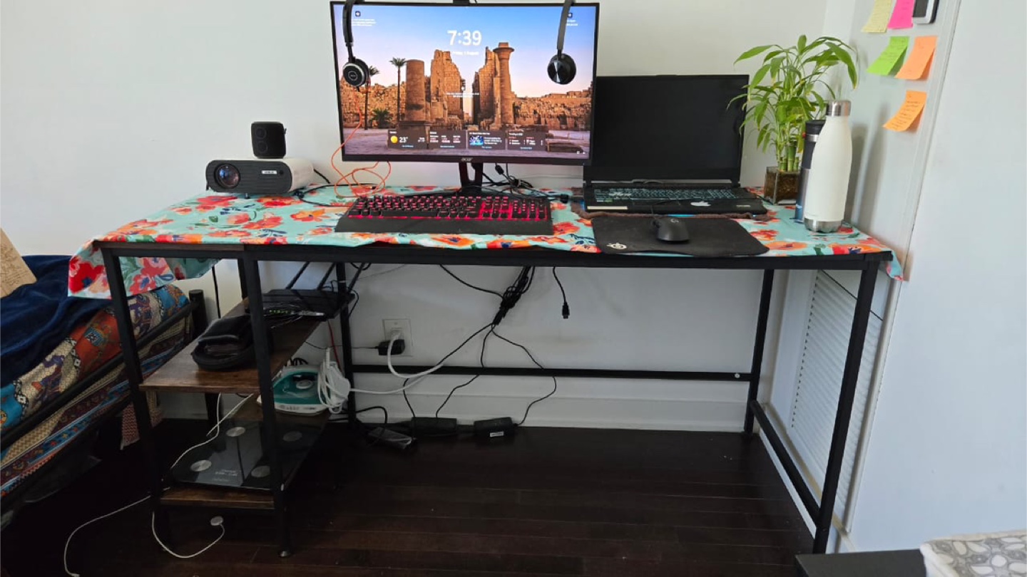 Computer Desk with Shelves