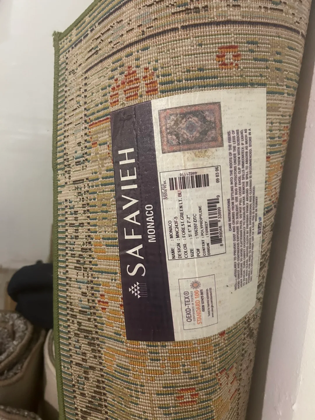 Safavieh Monaco Forest Green Rug (5'1" x 7'7") thumbnail
