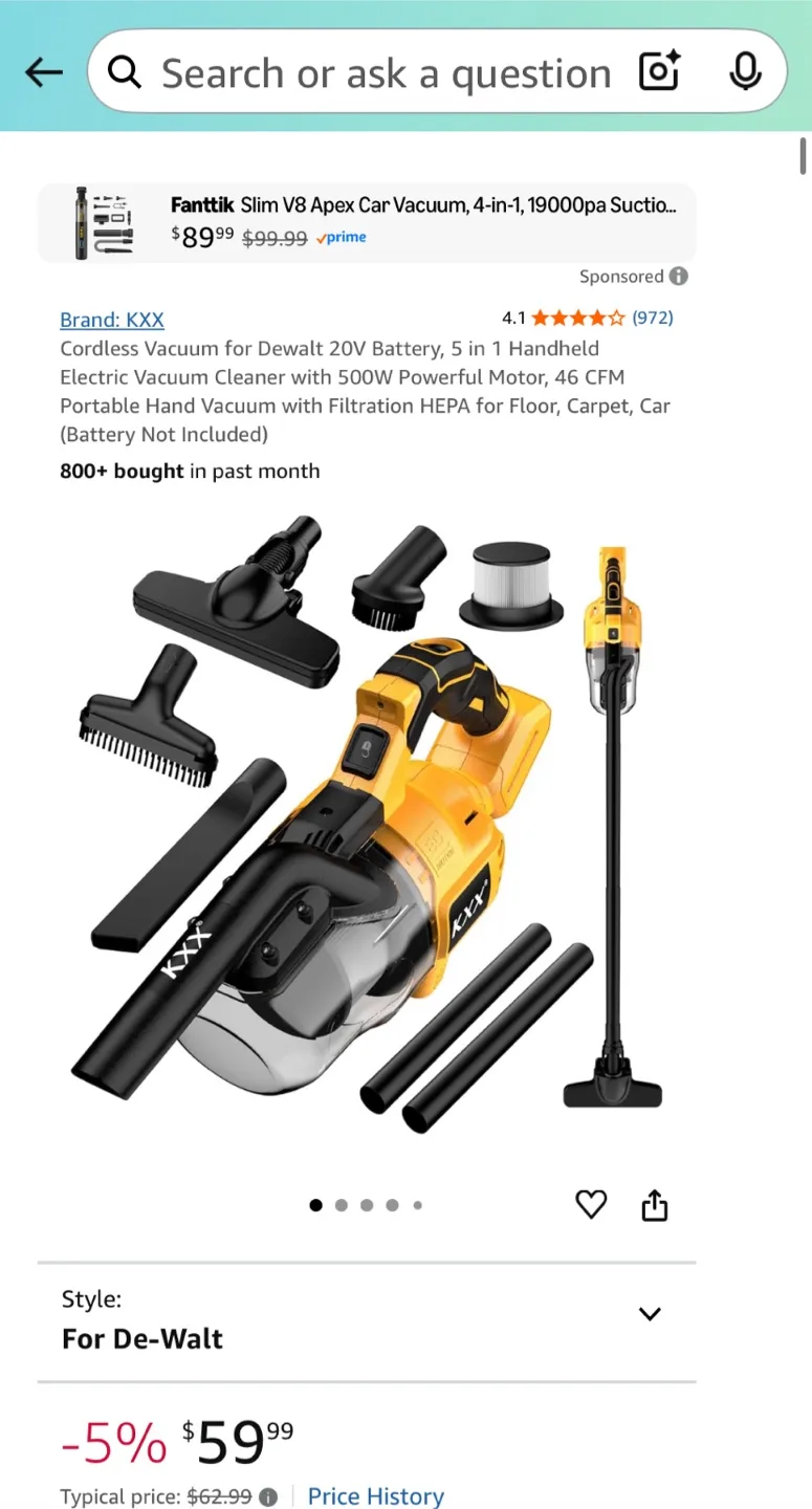 KXX Cordless Handheld Vacuum - Brand New image indicator(5)