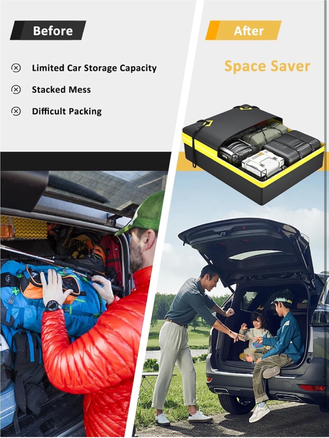DEXSO Car Roof Bag Cargo Carrier - Waterproof - photo 5