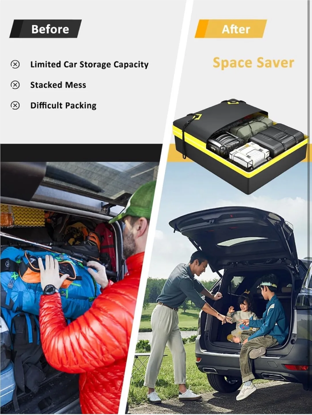 DEXSO Car Roof Bag Cargo Carrier - Waterproof image indicator(5)