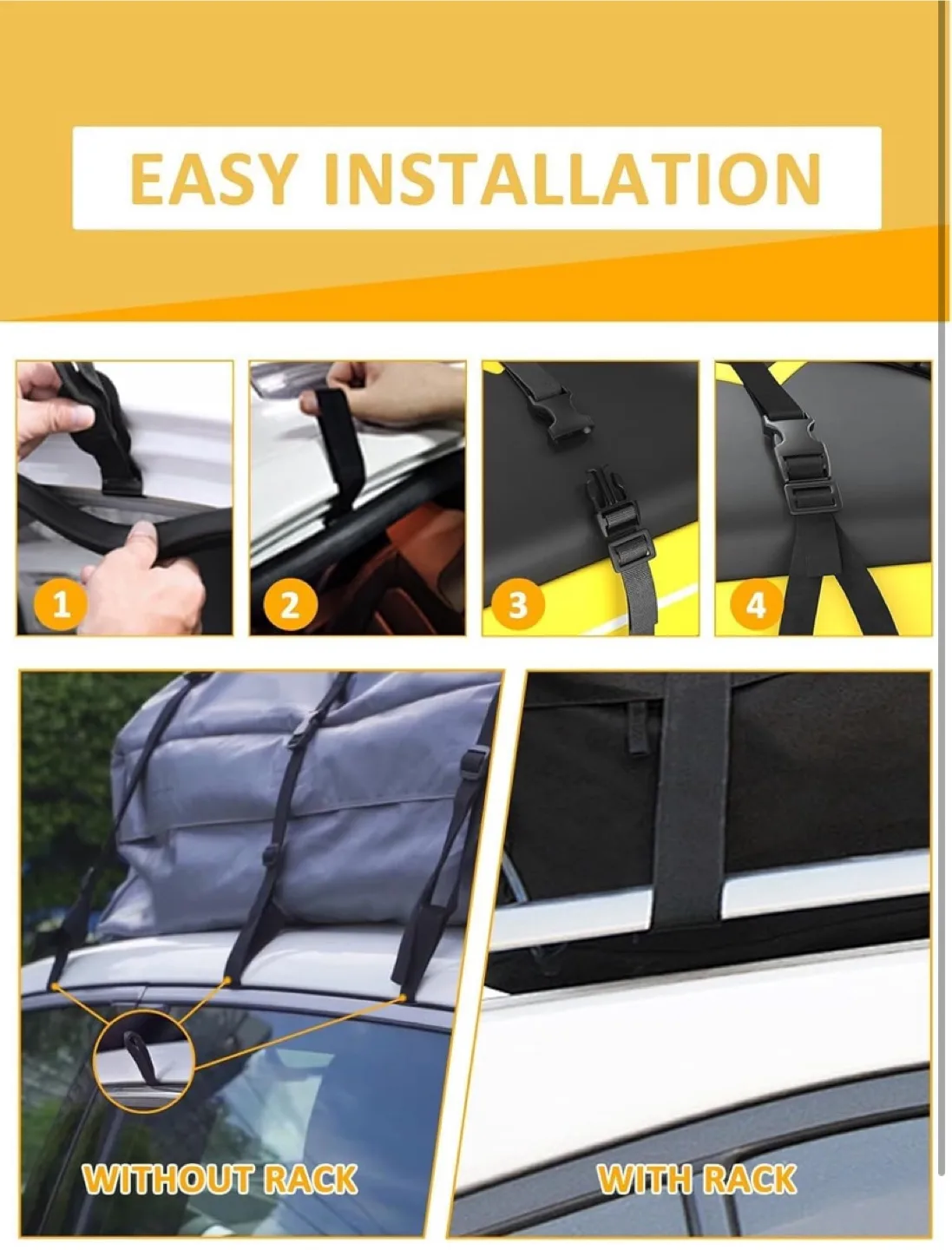 DEXSO Car Roof Bag Cargo Carrier - Waterproof image indicator(2)