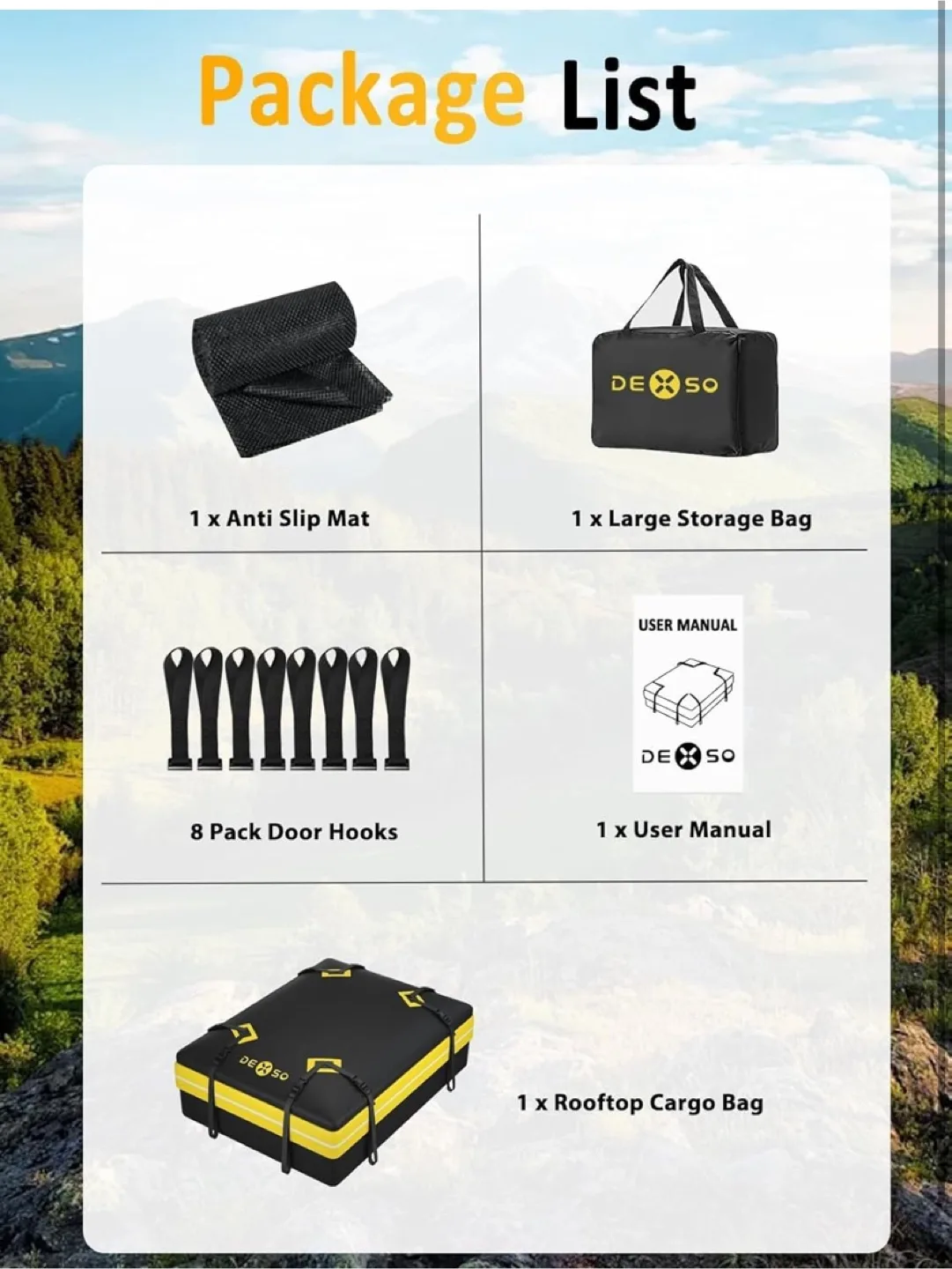 DEXSO Car Roof Bag Cargo Carrier - Waterproof image indicator(6)