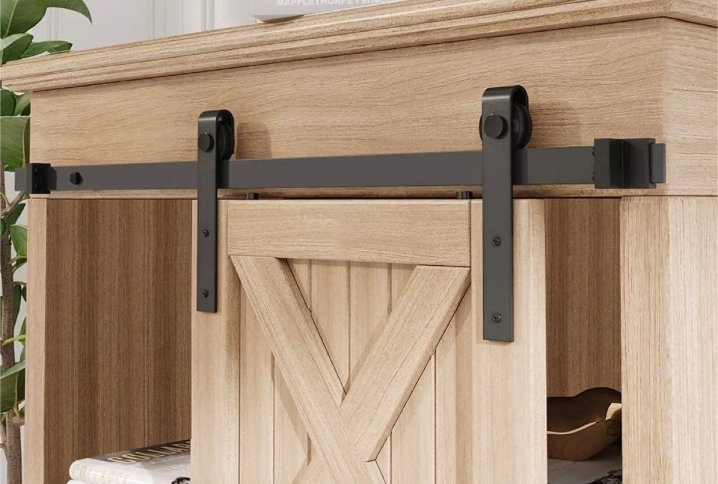 ZEKOO 2.5FT Super Mini Sliding Barn Door Hardware image indicator(5)