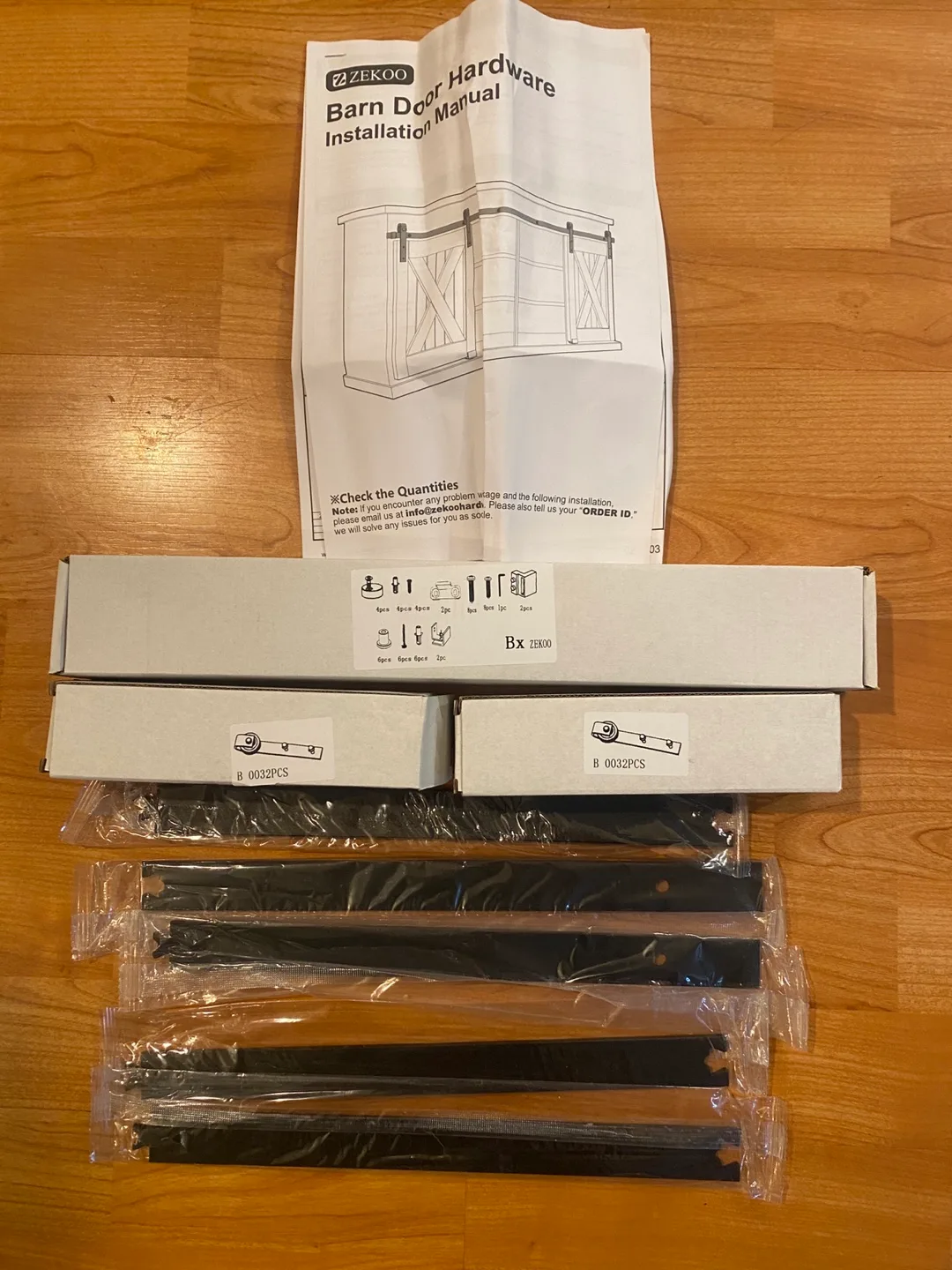 ZEKOO 2.5FT Super Mini Sliding Barn Door Hardware image indicator(4)