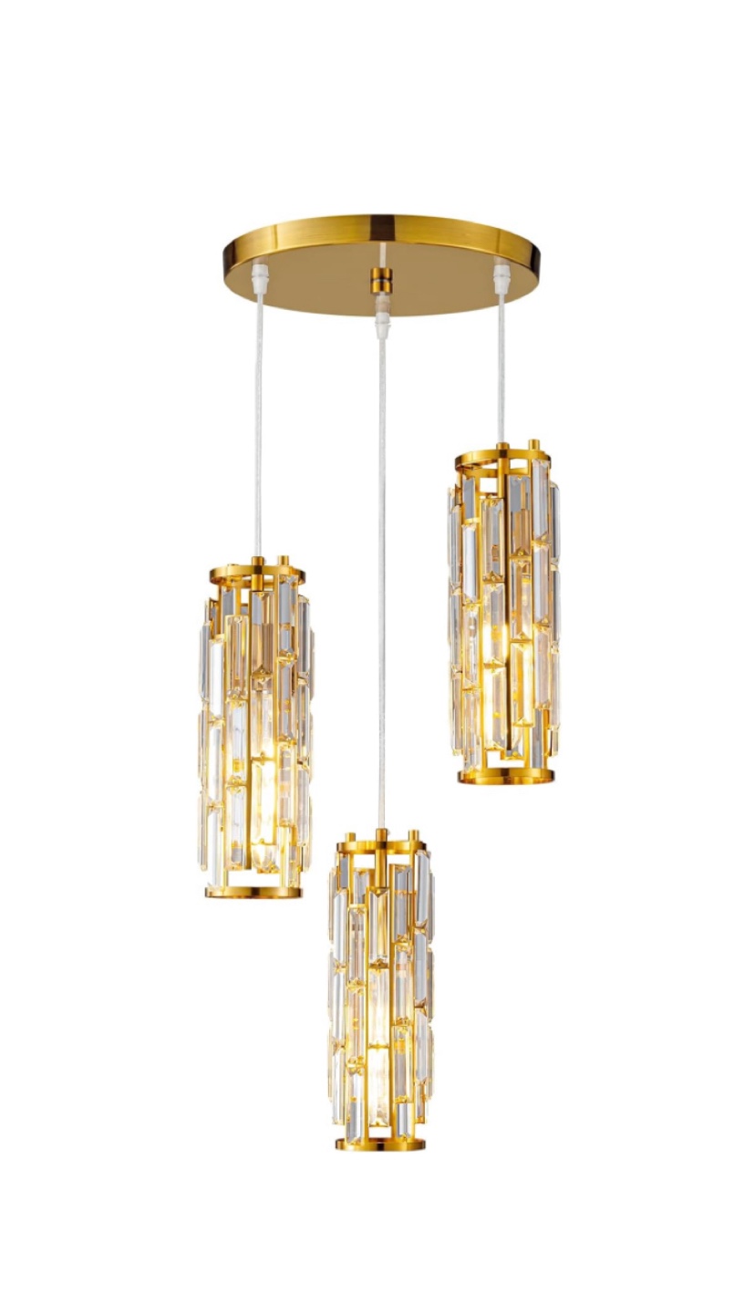 LMQNINE  3 lights Modern crystal Pendant Light - New - photo 2