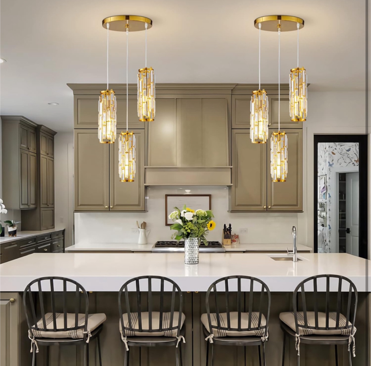 LMQNINE  3 lights Modern crystal Pendant Light - New - photo 5