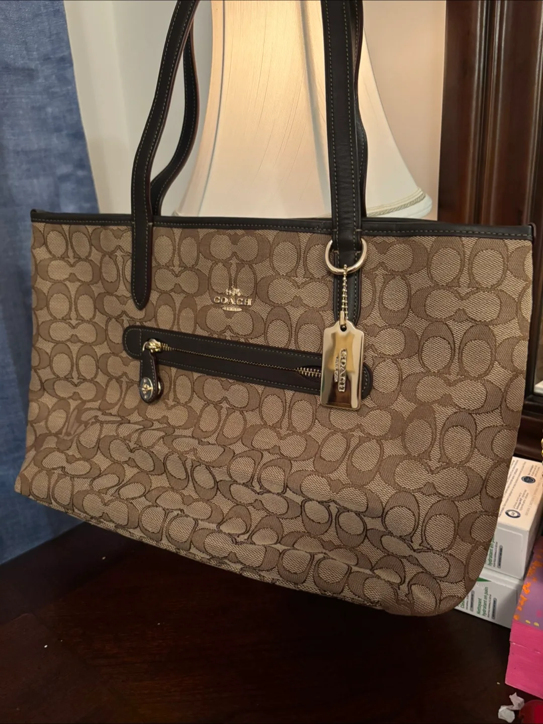 Coach Signature East West Tote thumbnail