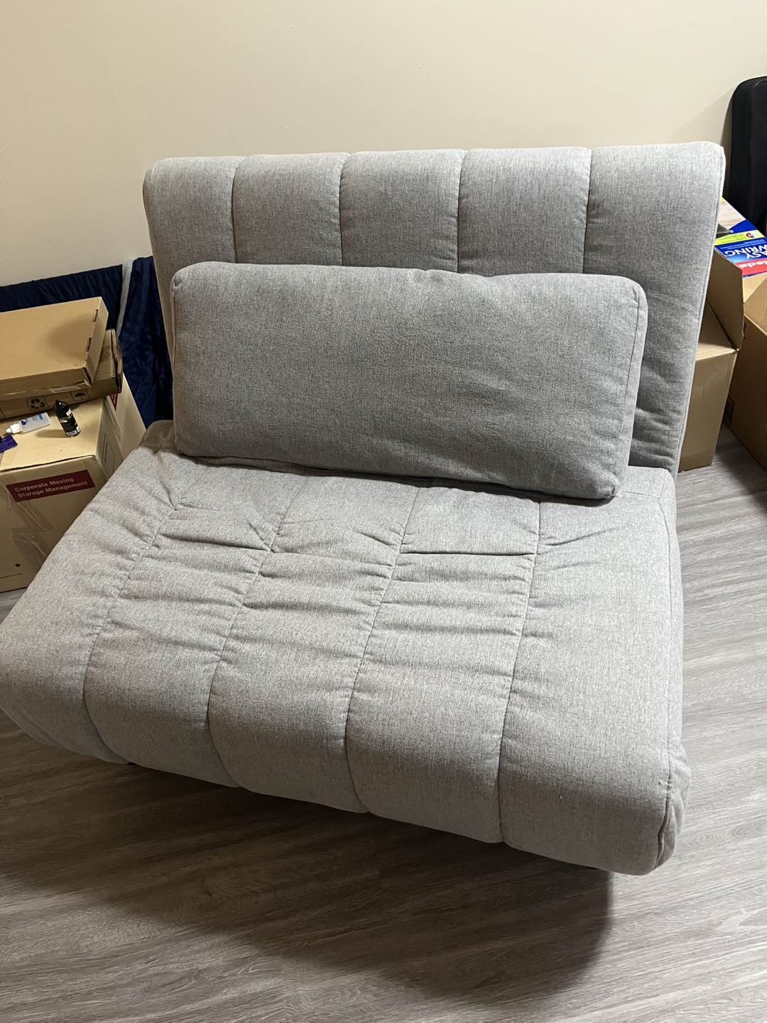 Grey Folding Chair Sofa