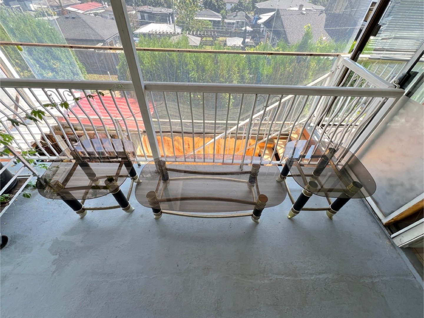 Glass Top Coffee Table Set - photo 5