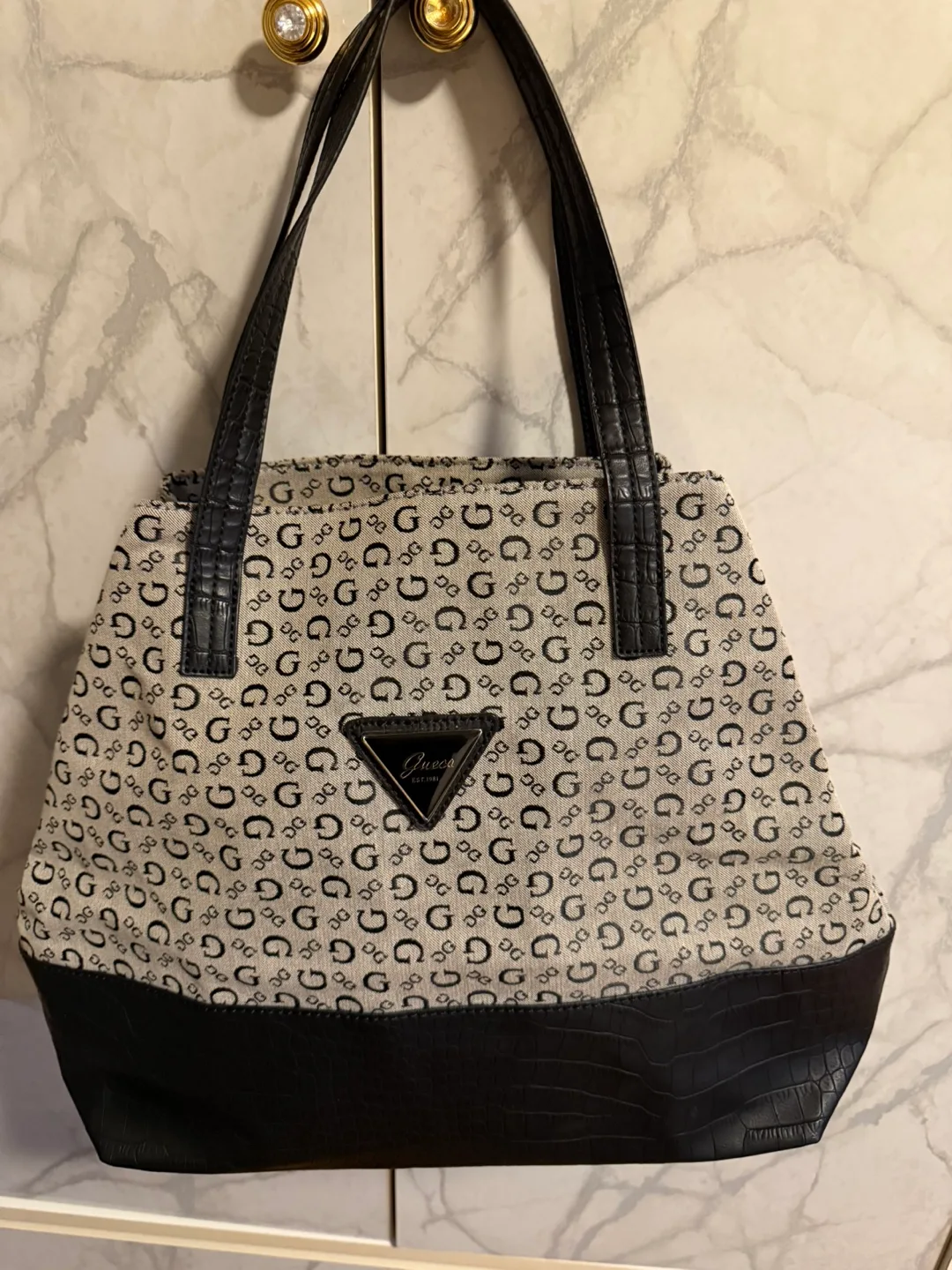 Guess Tote Bag - Black & grey Pattern thumbnail