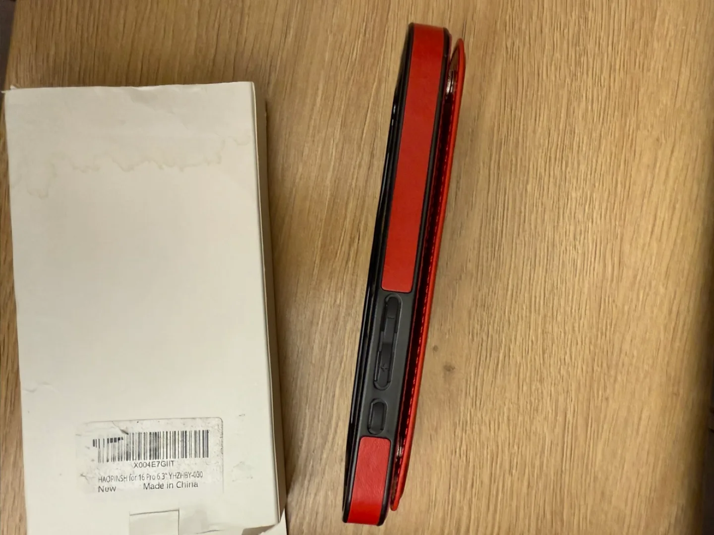 New iPhone 16 Pro Case wallet- Red Leather image indicator(5)