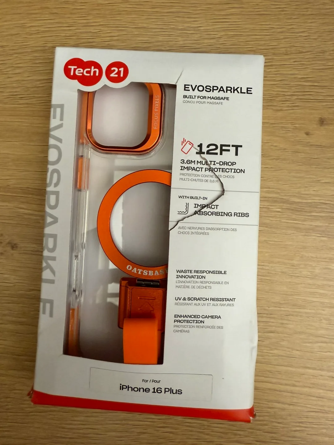 Tech 21 Evosparkle iPhone 16 plus Case - Orange image indicator(6)
