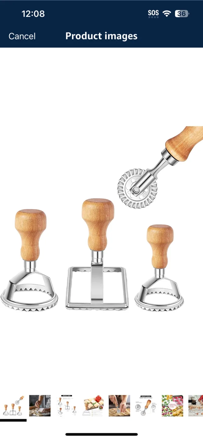Pasta/Dough Cutter with Wood Handle image indicator(4)