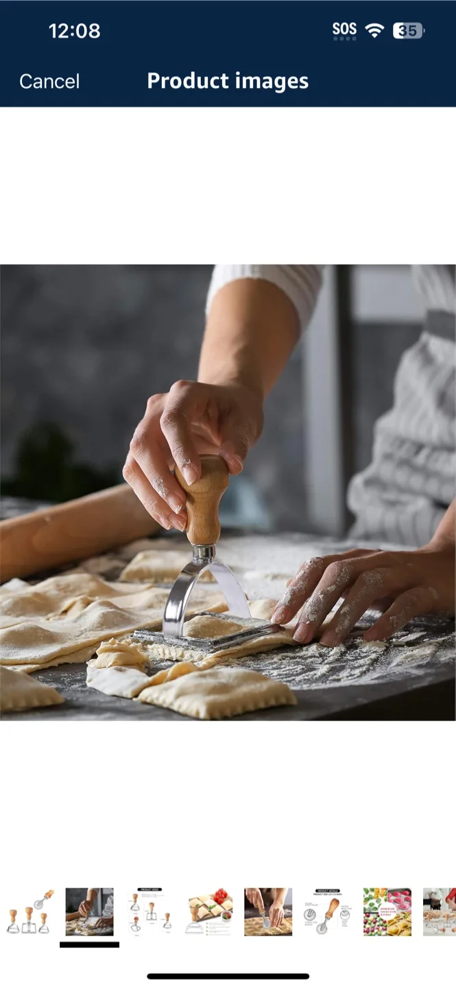 Pasta/Dough Cutter with Wood Handle image indicator(3)