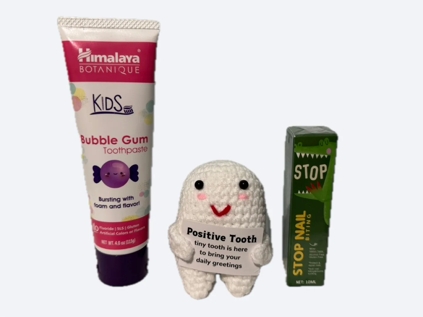 Kids FlourideFree Toothpaste+ Toy+ Stop Nail biting thumbnail