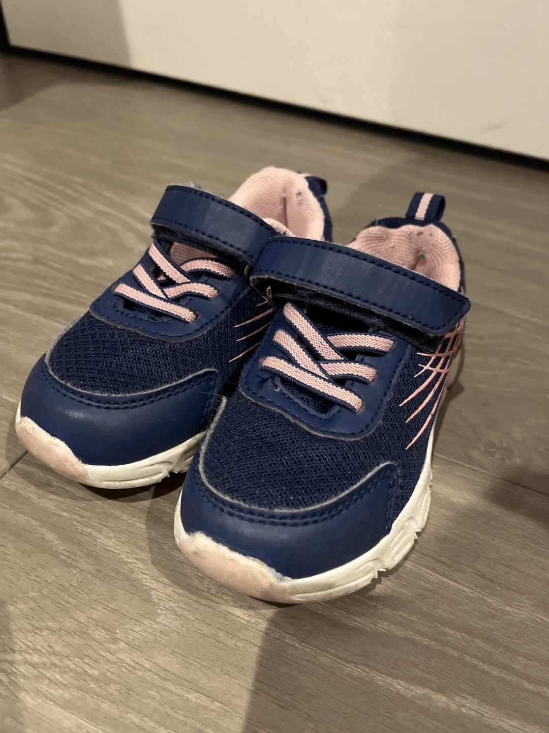 Toddler Girls Navy & Pink Runners - Size 8