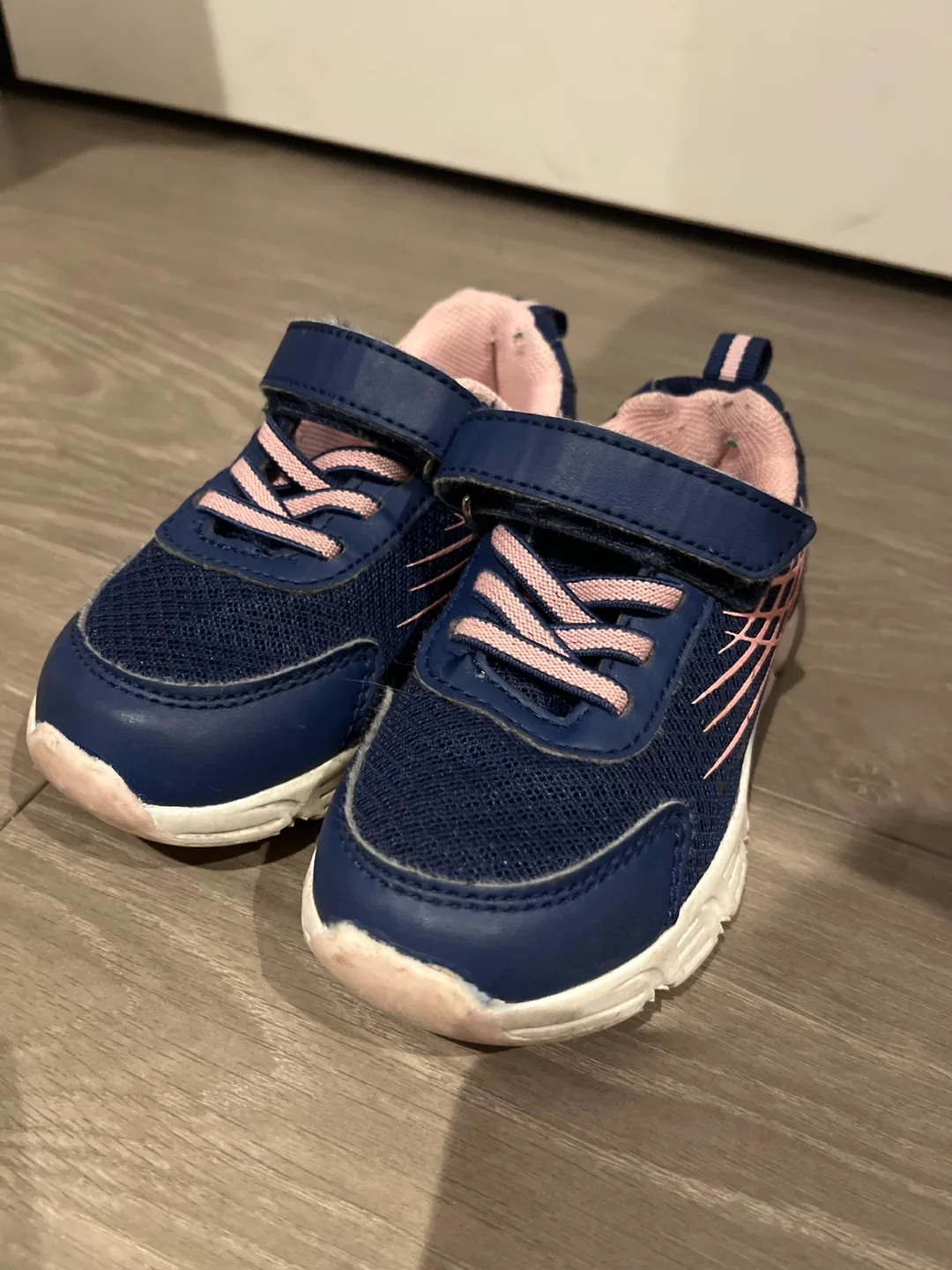 Toddler Girls Navy & Pink Runners - Size 8 thumbnail