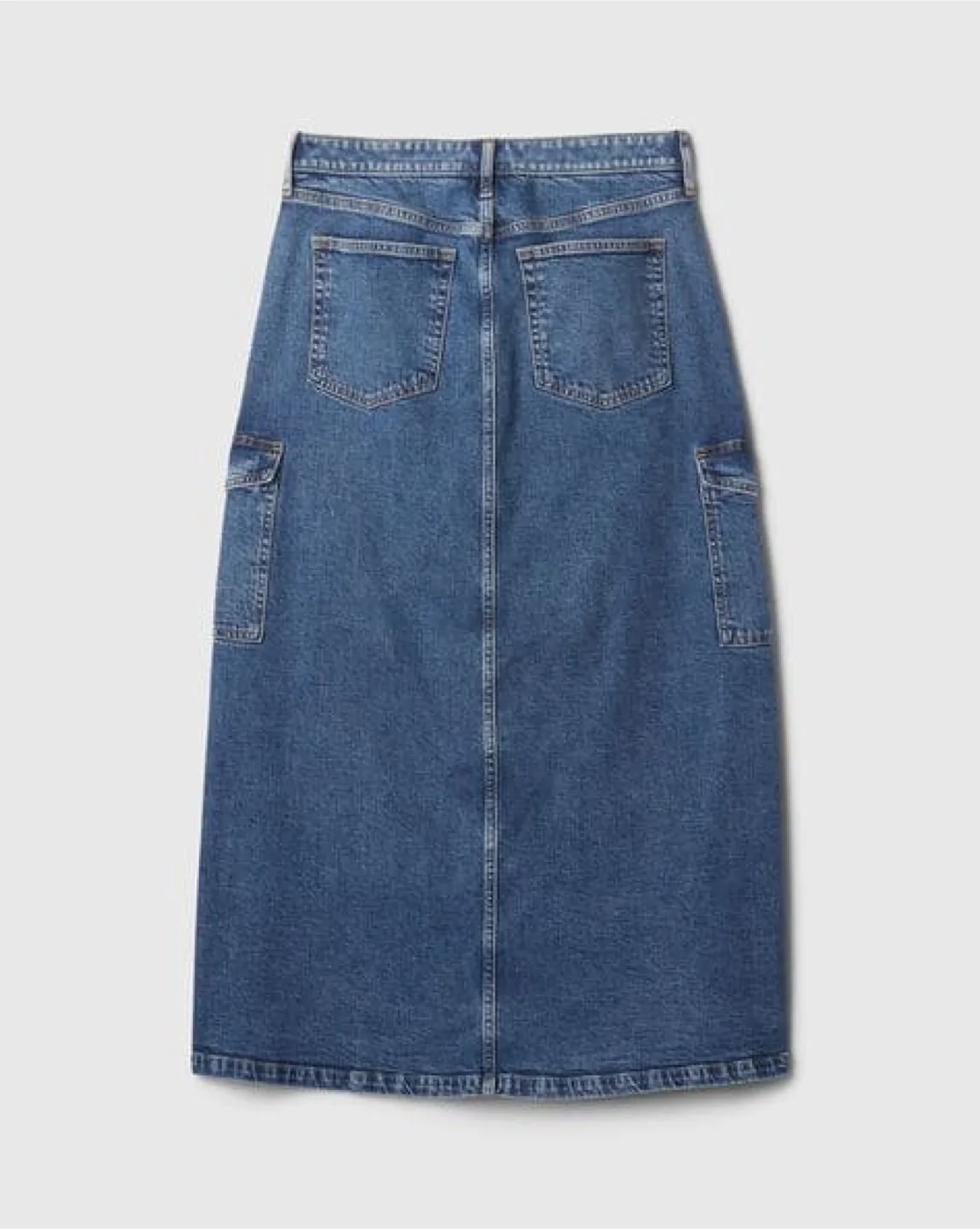 Gap Denim Cargo Maxi Skirt | Medium Indigo image indicator(4)