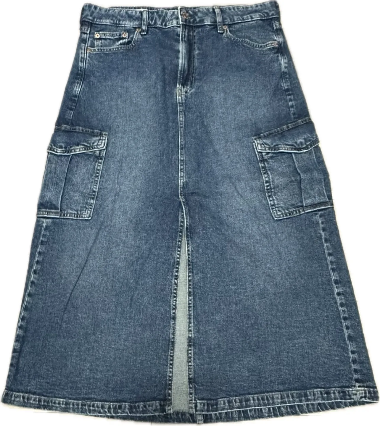 Gap Denim Cargo Maxi Skirt | Medium Indigo image indicator(5)