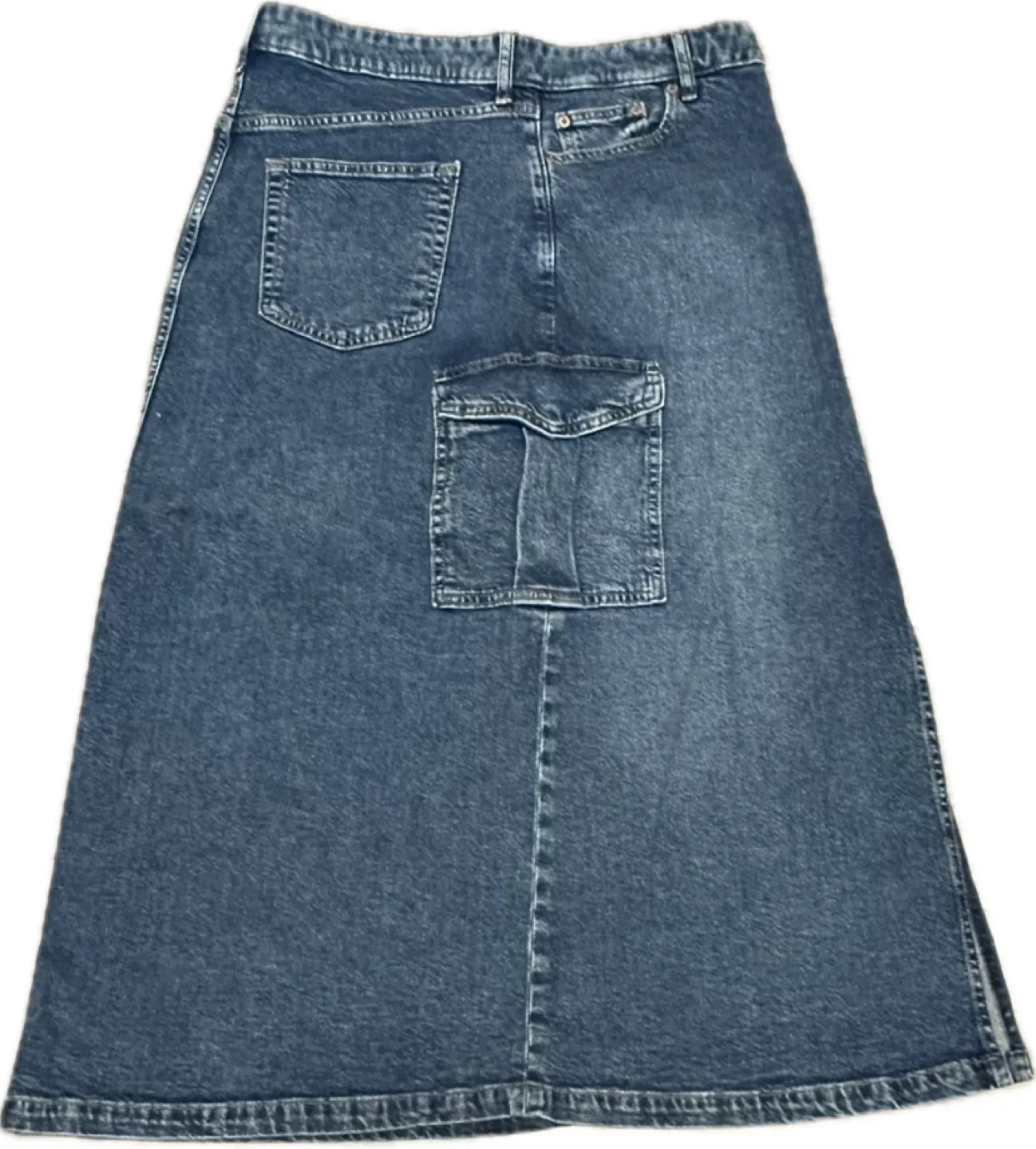 Gap Denim Cargo Maxi Skirt | Medium Indigo image indicator(7)