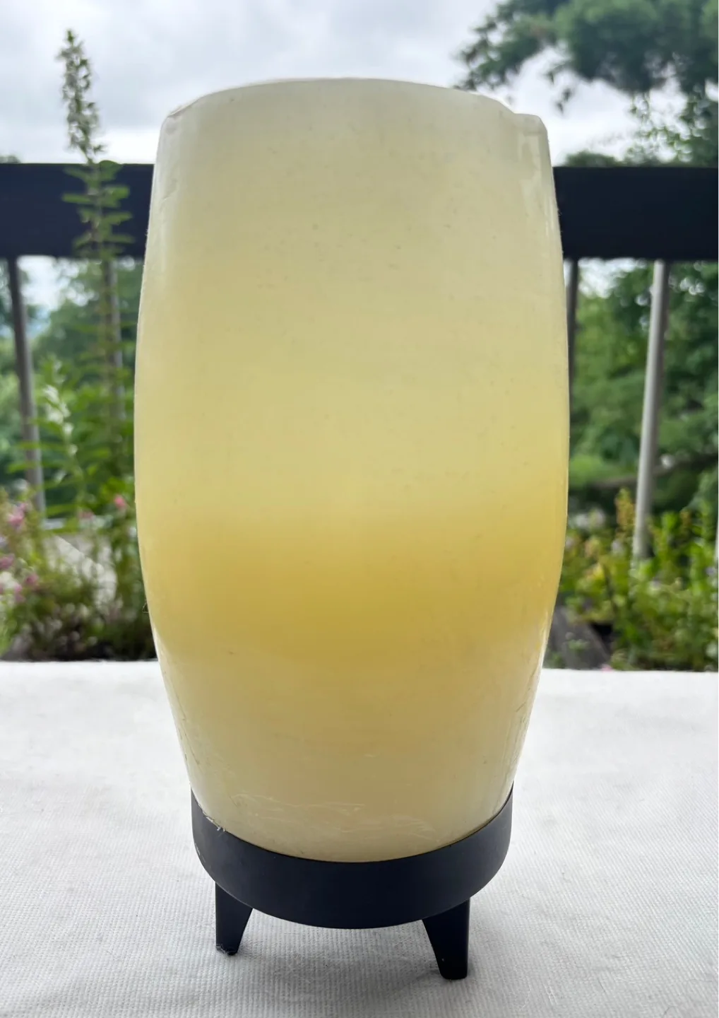 Crate & Barrel Over-Sized Modern  Pillar Candle, Never Used thumbnail