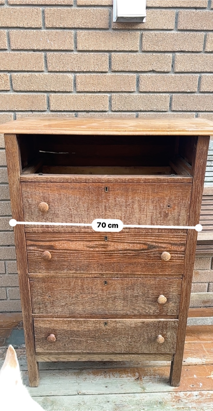 Wooden Dresser - 70cm x 38cm x 104cm - photo 2