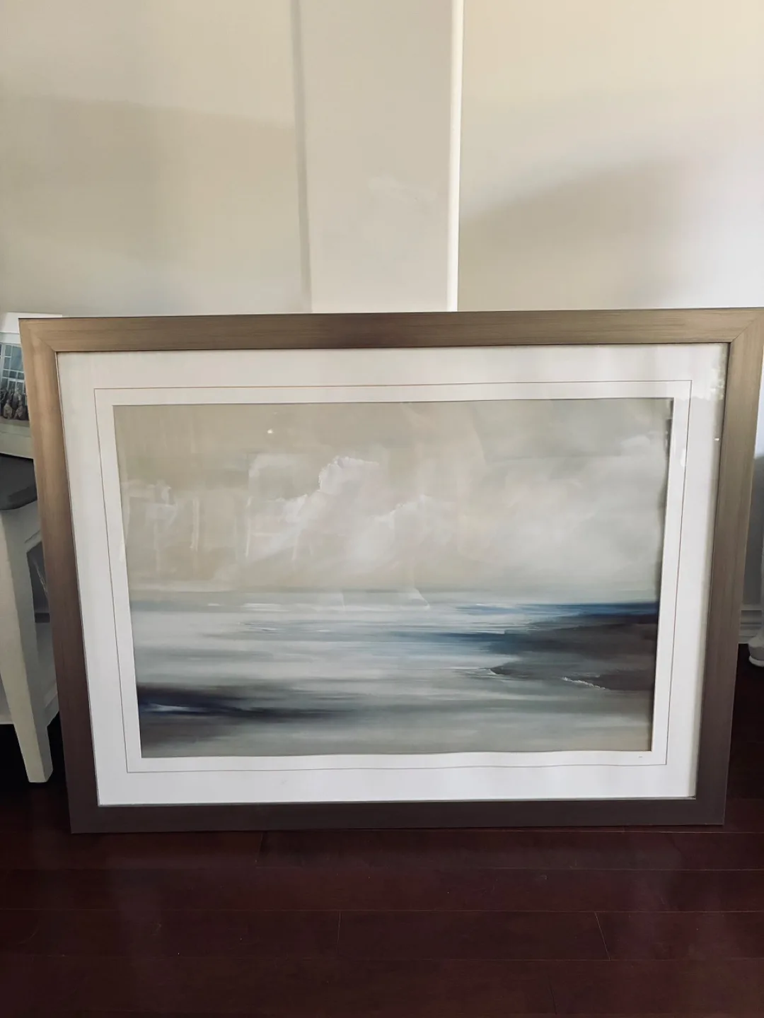 Beautiful gold framed 44”x34 beach scene wall art thumbnail