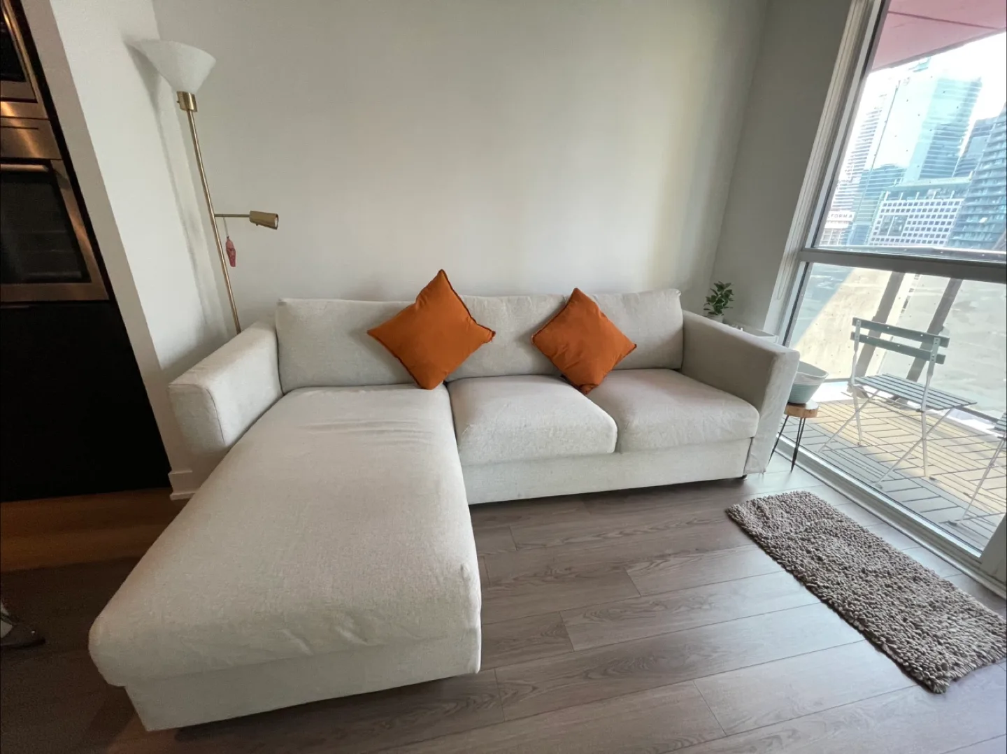 IKEA Holmsund Beige Corner Sofa with Storage thumbnail