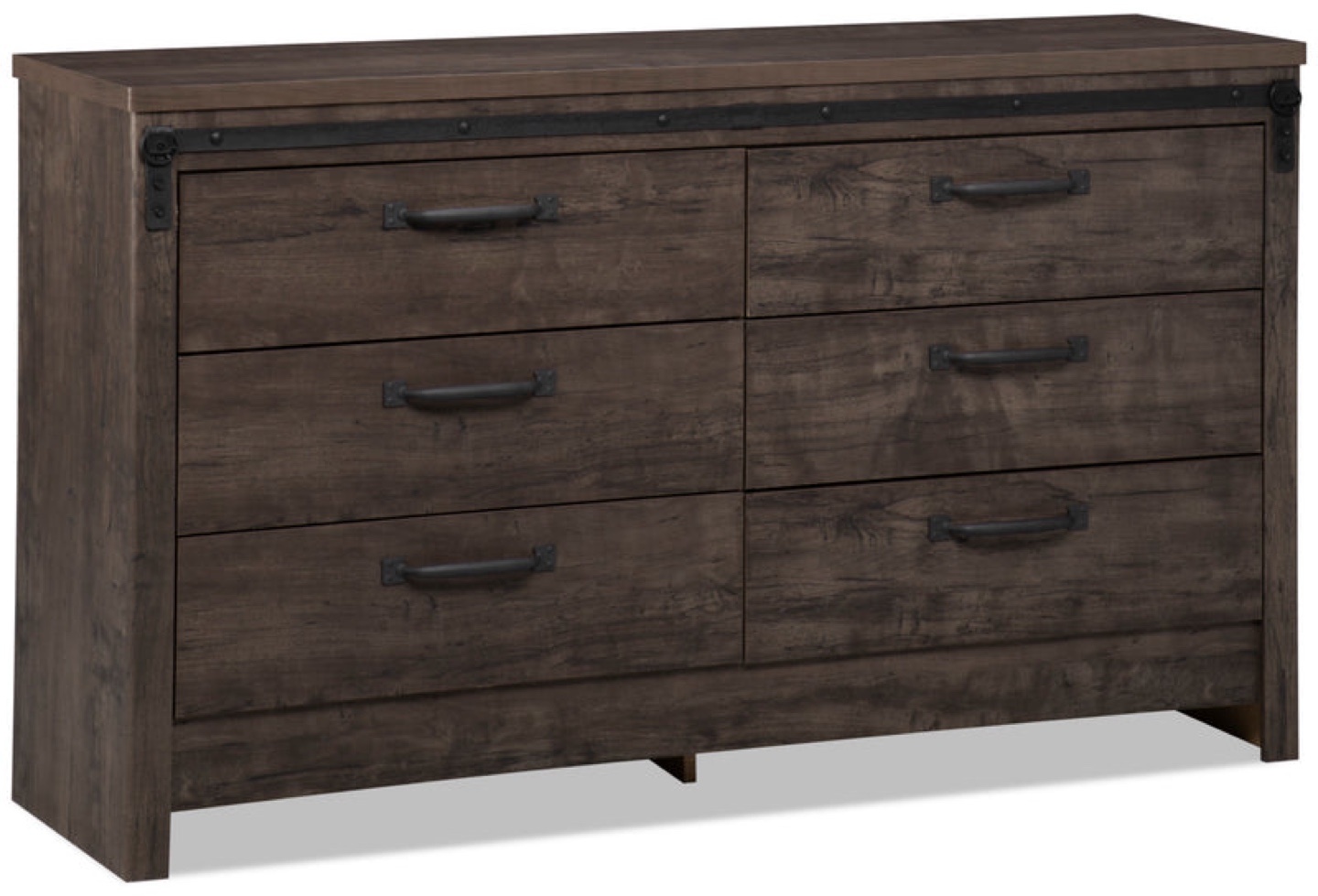 Rustic Brown 6-Drawer Dresser - photo 5