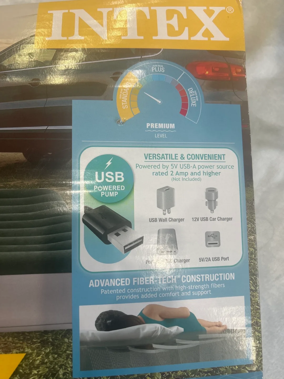 Intex Dura-Beam Standard Queen Airbed w/ USB Pump - NEW image indicator(2)