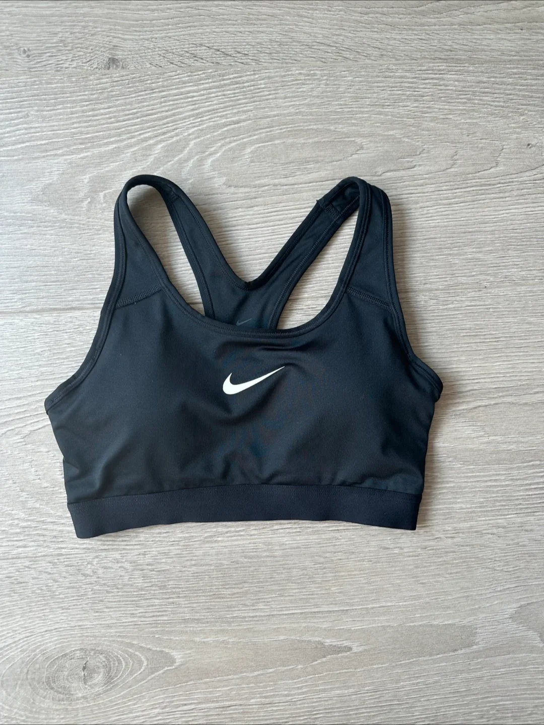 Nike Swoosh Black Medium Support Sports Bra thumbnail