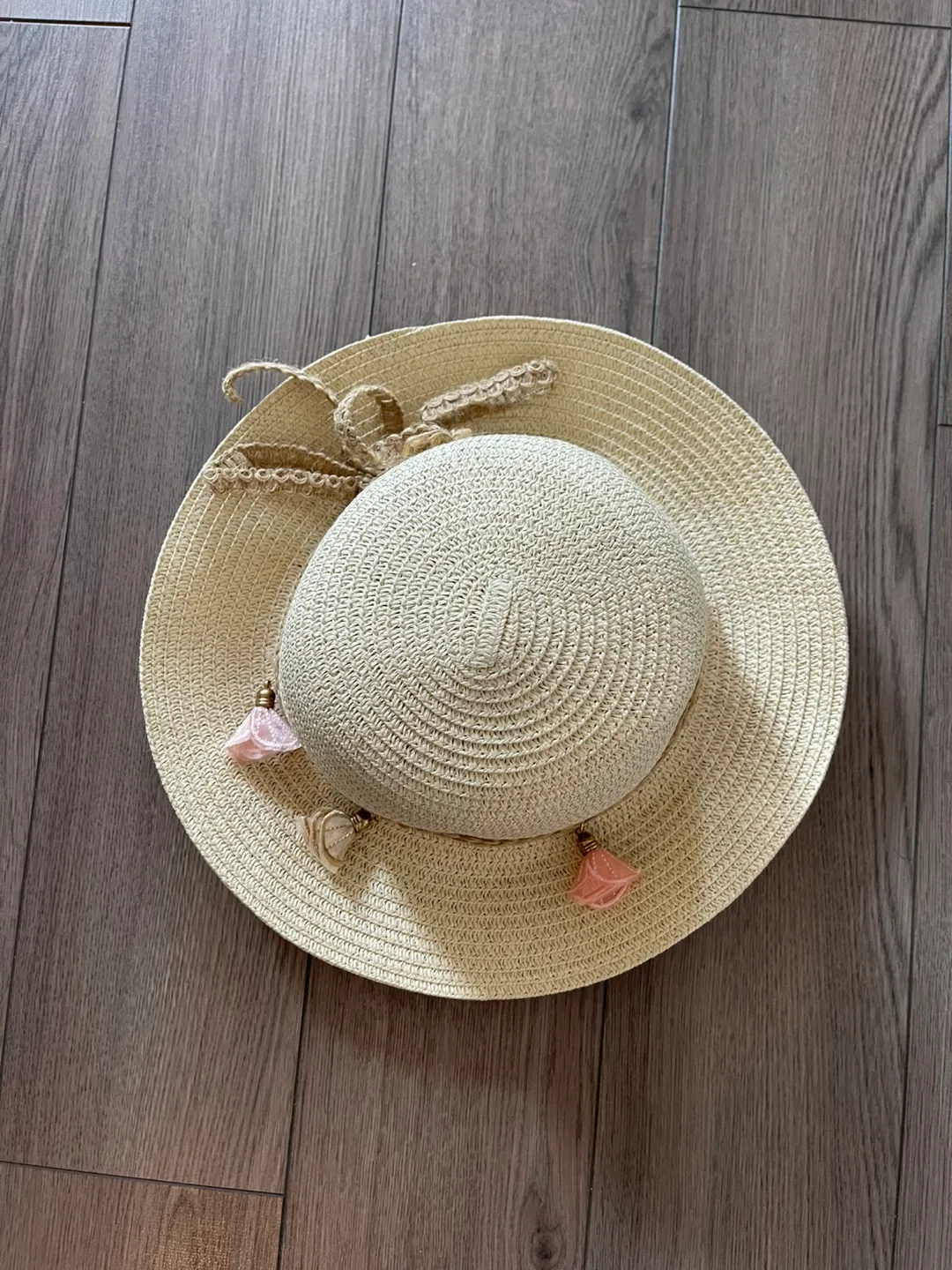 Paper Straw Sun Hat with Tassels thumbnail
