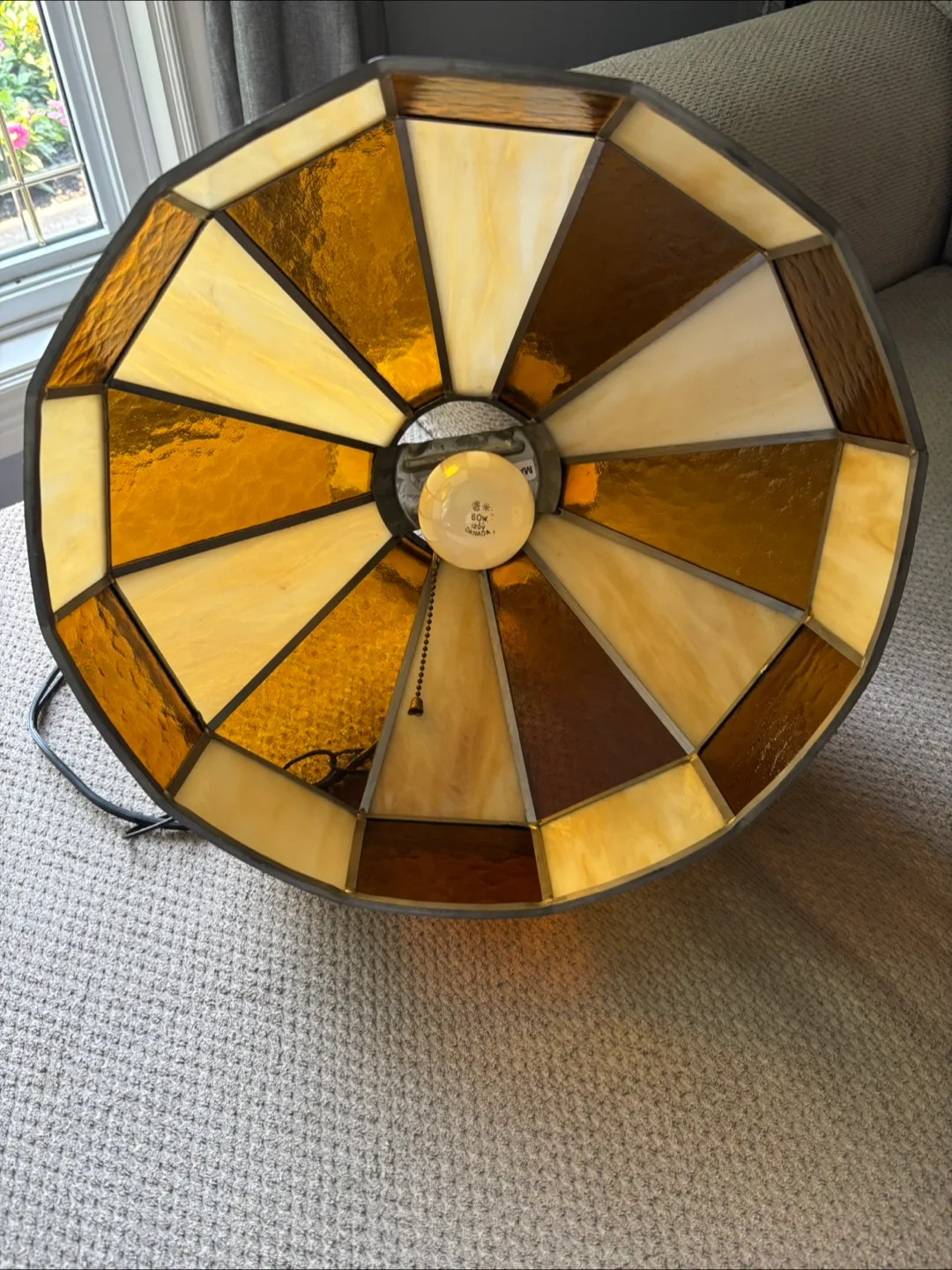 Vintage Stained Glass Hanging Lamp image indicator(6)